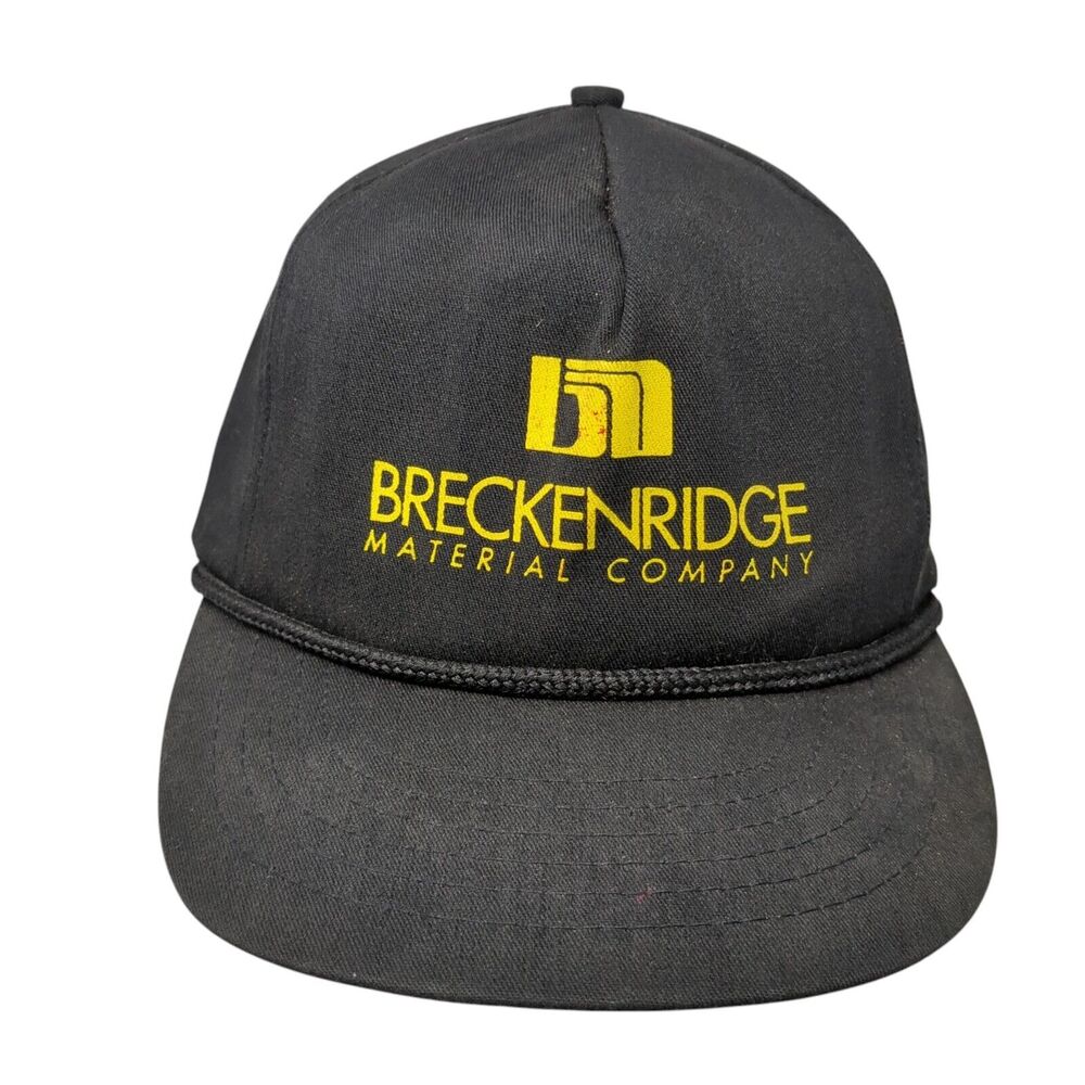 Breckenridge Material Company Snapback Hat Black One Size Adjustable